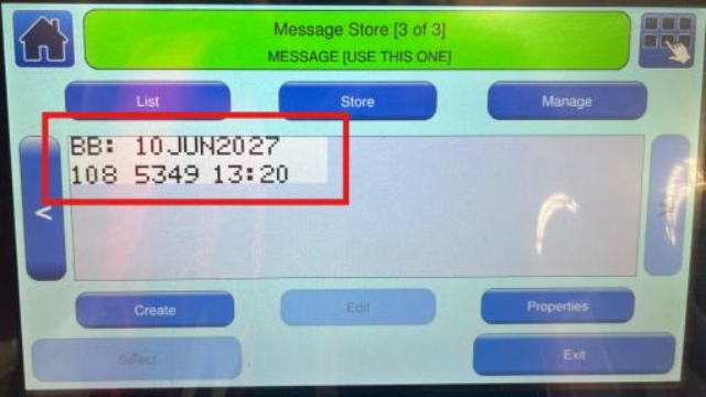 <p>If layout of the date is acceptable, press
exit, you will then be diverted to the main
screen.</p>