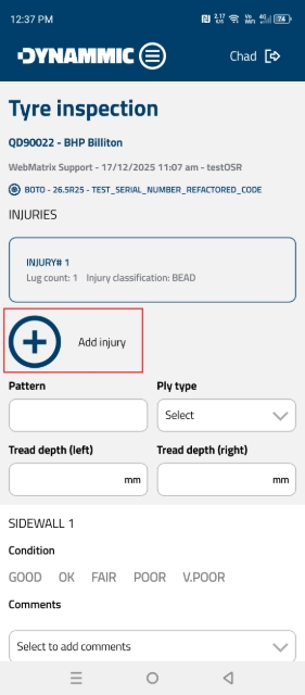 <p><strong>Repeat for Additional Injuries</strong></p><p>If multiple injuries are present, repeat the logging process for each individual injury.</p>
