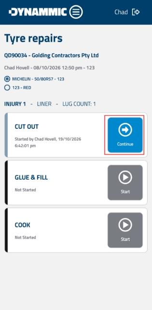 <p><strong>Proceed to Cut-Out Details</strong></p><p>Tap <strong>Continue</strong> under the CUT OUT section to open the Cut-Out details form.</p><p></p>