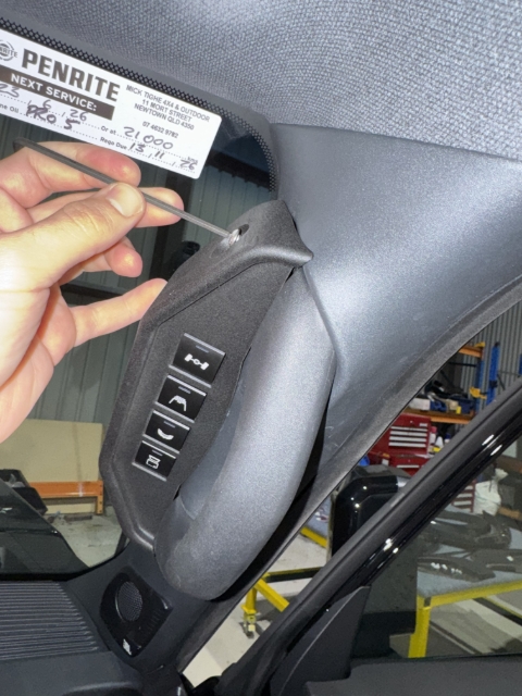 <p>Clip the switches into the panel and fit the panel to the brackets using a 3mm Allen key and the two supplied dome head bolts.</p>