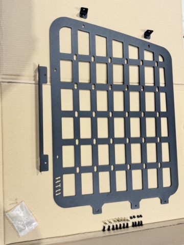 <p><strong>Step One</strong></p><p>Open Box &amp; Confirm Kit Parts</p><p></p><ul><li><p>Left Door Molle Panel</p></li><li><p>Mounting Bracket</p></li><li><p><br><br></p></li></ul><p></p>