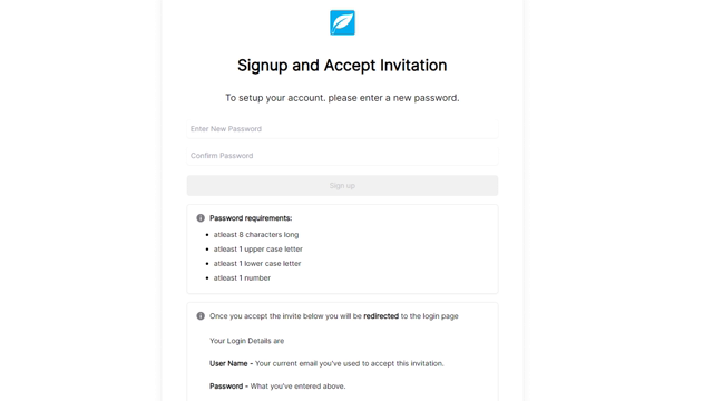 <p>Please create and confirm your unique password on this screen.  Please make note of this password as Ag Logic can no longer view your password.</p>
