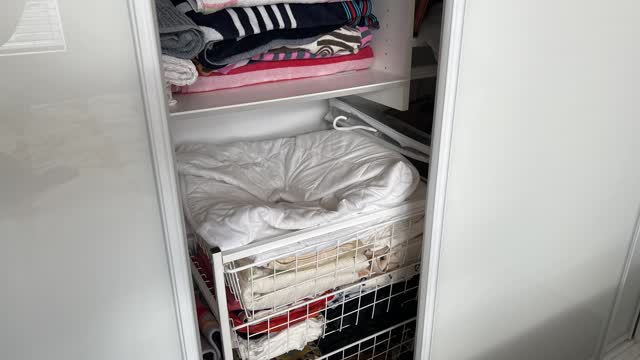 <p>If you can’t find a cat they sometimes sleep in hiding places - 2nd bedroom wardrobe,</p>