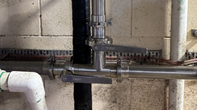 <p>You should find both of the taps pointing towards the milk filters </p>