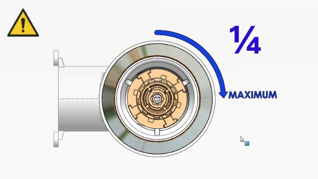 <h1>STEP 6</h1><p>Tighten until both flanges contact the tub wall, then tighten a further maximum of 1/4 turn.</p><blockquote><h2><strong>⚠</strong> CRITICAL CHECK</h2><p>Do not overtighten</p><p>Overtightening may cause distortion and affect fit</p></blockquote><p></p>