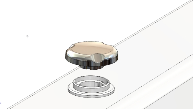 <h1>STEP 6</h1><p></p><p>Replace the cap</p><p></p><p>There are drive dogs on the side of the cap that need to engage in the valve centre.</p><p></p><p>Lower the cap in place and rotate it untill you feel it engage.</p><p></p><p>Push the cap fully home.</p><p></p><blockquote><p>NOTE: If the tang is not correctly in position if will lean in towards the centre and prevent the cap form being fitted correctly. Make sure tang is engage correctly - it should be vertical.</p></blockquote><p></p>