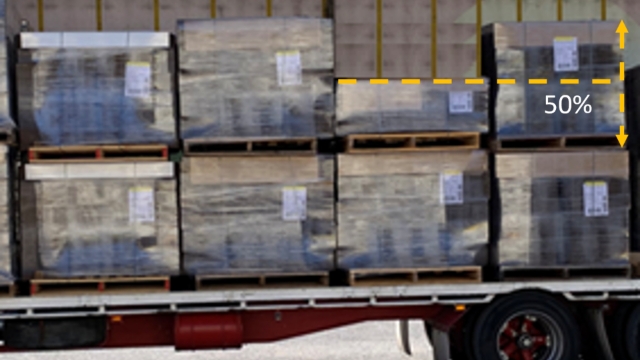 <p>Stacked pallets <strong>MUST</strong> be <strong>Blocked</strong> forward by at least half (50%) the height of the pallet infront.</p>