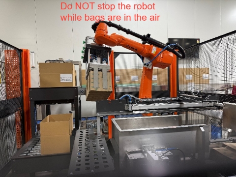 <p>Step 1: Ensure no boxes or bags in the air</p>