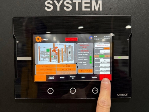 <p>Step 17: Press the ‘Alarms’ tab on HMI</p>