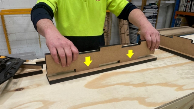 <p>Assemble foot for the base of the coffin</p>