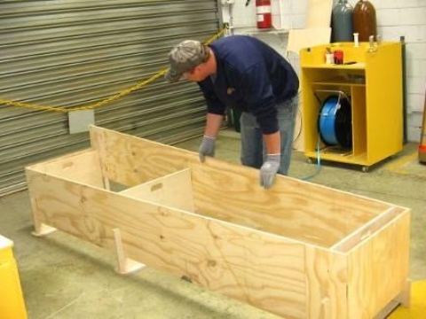 <p>Line up the timber all the way round & using the nail gun secure all corners of the Coffin box</p>