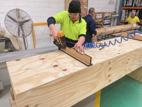 <p>Attach the foot to the base of the coffin</p>