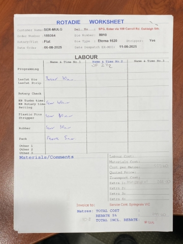 <p>Fill in Timesheet and checklist.</p>