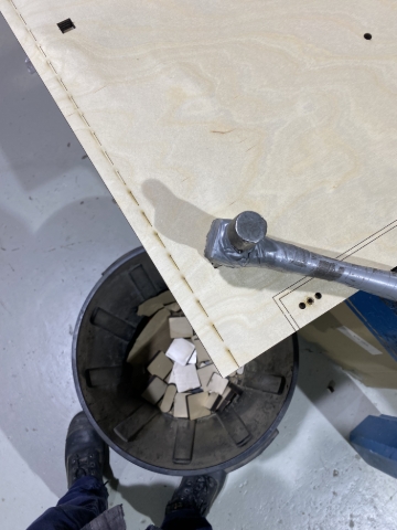 <p>Knock out rail holes on the female stripper.</p>