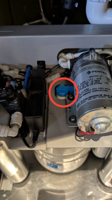 <p>Ensure the storage tank ball valve is in the closed position.</p>