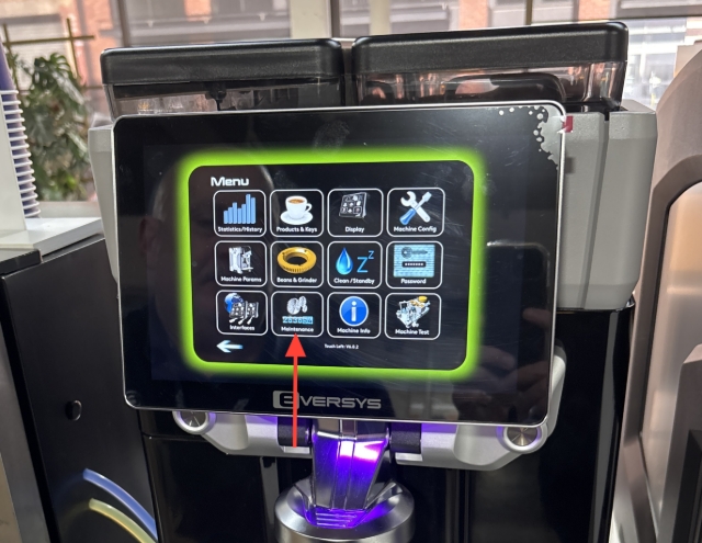 <p>From the home maintenance screen press the maintenance icon on the bottom row.</p>