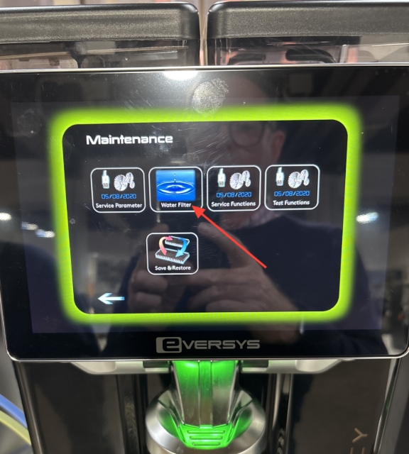<p>Press the water filter icon from the top row. ( Blue water drop )</p>