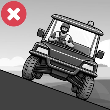 <h1><strong>Drive to Site</strong></h1><p></p><ul><li><p><strong>Drive at a slow, controlled speed</strong></p></li><li><p><strong>Turn slowly</strong> to prevent load shift or tipping.</p></li><li><p>Avoid <strong>bumpy surfaces</strong></p></li><li><p><strong>Do not drive across slopes</strong>; stick to level surfaces to maintain stability.</p></li></ul><p></p>