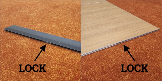 <h1>Pro Tip: Lock Location</h1><p></p><p>The locks are on the female side of the edge pieces and dance floor panels.</p>
