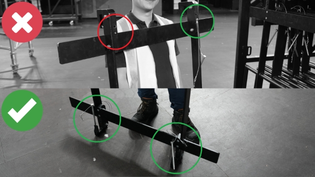 <h1>Pro Tip: Handrail Selection</h1><p></p><p>Prior to using a handrail, ensure there is a <strong>hitch pin and r-clip attached</strong> to both sides.</p><p></p><p>If one or both are <strong>missing</strong>, put the handrail to the side and notify your supervisor.</p>