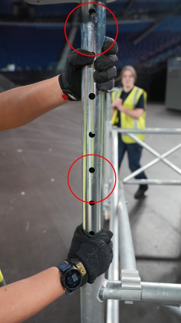 <h1>Pro Tip: Pole Height Markings</h1><p></p><p>There are laser-etched markings on the pole to help determine the correct height</p>