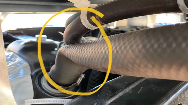 <p>Hose will be kinked</p>
