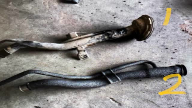 <p>#1, shows the Original neck.</p>
<p>#2, Shows the neck after trimming Shroud and extra mount brackets</p>
