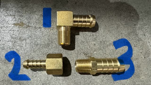 <p>Identify the correct brass fittings</p>