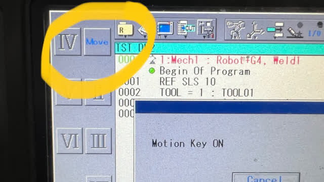 <p>“Move” will now show is top left corner, and will say “Motion Key ON”</p>