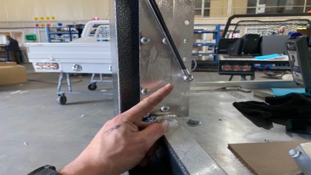 <p>3rd hole from bottom on canopy rear door</p>

