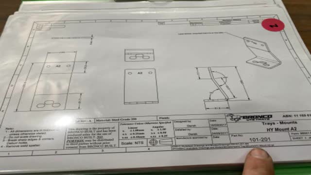 <p>Find new drawing. E.g new part number is 101-201</p>