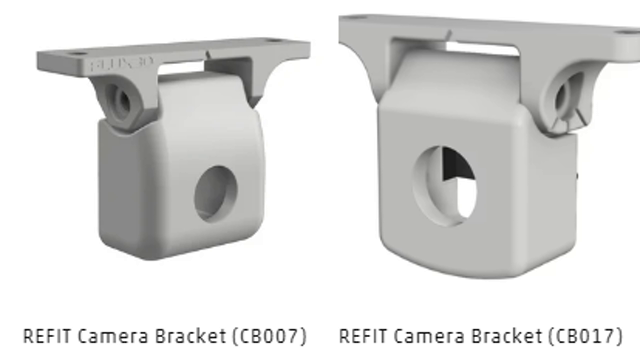<p>You will be supplied with 2 camera Brackets. There was a change mid build, so both are supplied.</p>
<ul>
<li>CB007</li>
<li>CB017</li>
</ul>
