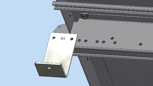 <p><strong>Front Mounts, Both sides</strong></p>
<p>Laser Etched "B13"
In Front Holes</p>