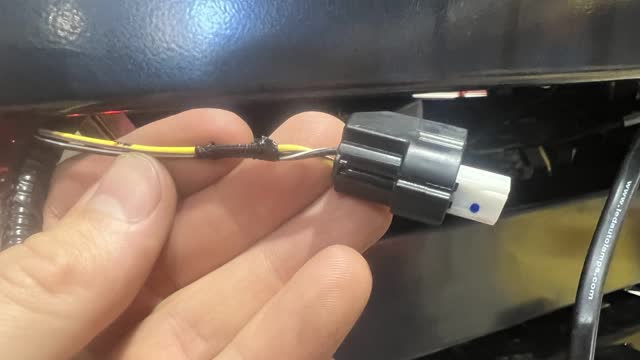 <p>Strip back the plastic conduit</p>