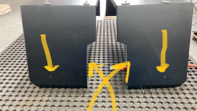 <p>Back has been notched (to clear springs) using the jig</p>
