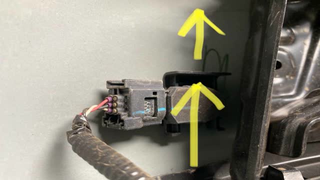 <p>On the rear bumper, Push retaining clips to remove sensor from rear bumper</p>
