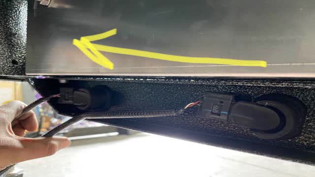 <p>Plus in harness, notice that the wiring runs to the centre of the vehicle</p>
