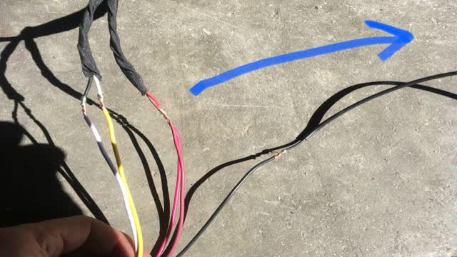 <p>Join pass side black wire (reverse) to Drivers side black (reverse) wire</p>