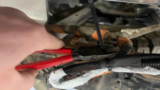 <p>Zip tie neatly</p>