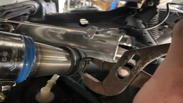 <p>Connect then re clamp using original clamp</p>
