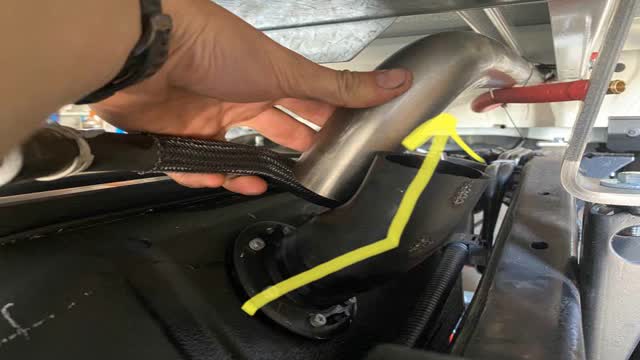 <p>Fit elbow so it points straight up</p>