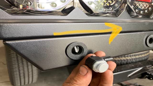 <p>Looks like this for standard LED Tail lights.</p>
<p>For "Integrated" Tail lights, it is necessary to remove LED, to access the back of the sensors.</p>
<p>Sensor will face in (towards centre of vehicle)</p>