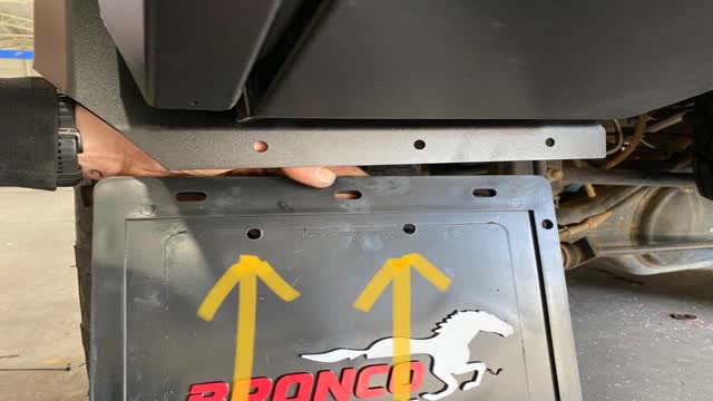 <p>Need to offset the mud flap wider?</p>
<p>Drill new holes to suit</p>