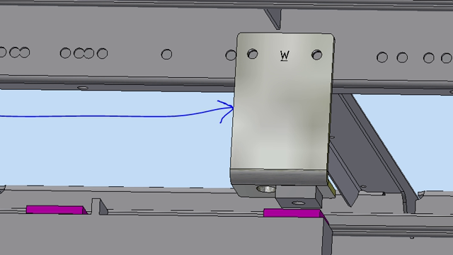 <p>Rear Mount
1767mm from front of front mount, to front of this mount
"W" with a 16mm packer (as shown)</p>
