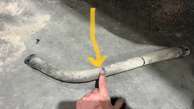 <p>Cut filler pipe here</p>