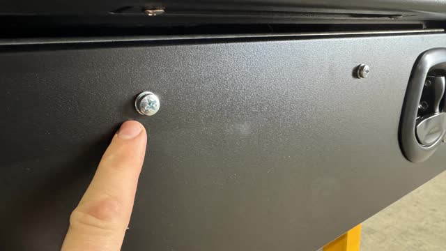 <p>If there is a Drawer, the license plate bolts should be fitted</p>