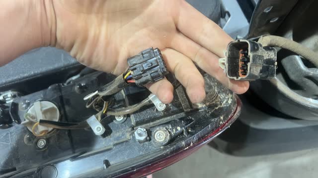 <p>Unplug the taillight harness</p>