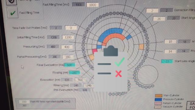 <p>Set parameters as per format sheet</p>