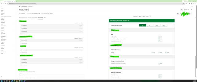<h1><strong>How to Upload 'Shower Systems' Docs</strong></h1><p></p><p>Click on <strong>Documents</strong></p><p>Click on the section you want to update, e.g. Compliance, Technical Drawings, Install or After Care & Warranty</p><p></p>