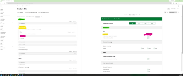 <h1><strong>How to Upload 'Shower Systems' Docs</strong></h1><p></p><p>Do not change the <strong>'Document Label'</strong> without the Marketing Manager's approval. </p><p>Under <strong>Files,</strong> upload the file document. </p><p>NOTE: There is no feature to zip files, and therefore you'll need to update <strong>every single file</strong> manually. </p><p>The website was designed purposedly this way because we don't want it to update on any other areas, as these are document specific to the<strong> Shower Systems. </strong></p><p>Hit 'Publish Changes'</p>